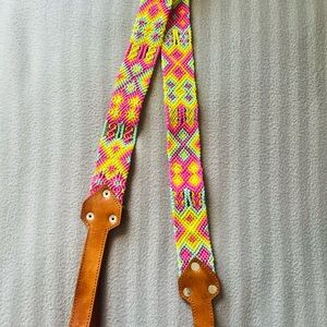 Dog leash colorful handmade leather. New